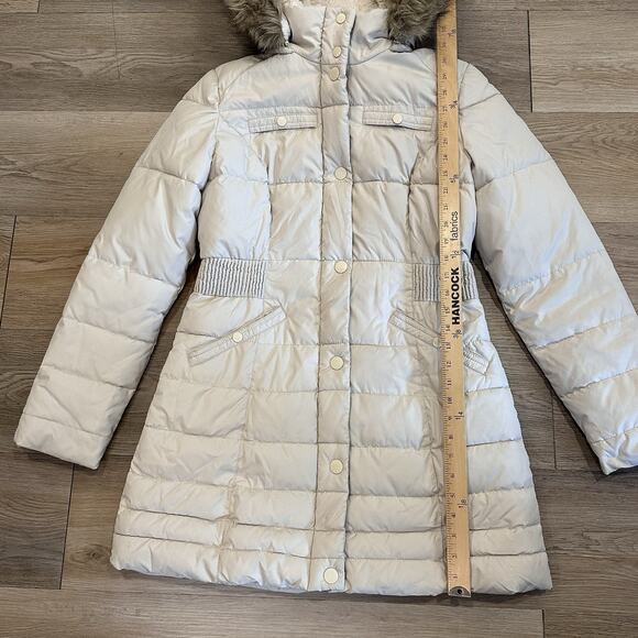 Vintage Rare Esprit Women’s MED Puffer Parka Jacket Removable Hood Faux Fur Y2K - Picture 8 of 14